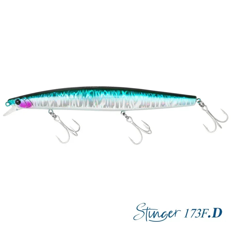 TSURINOYA Shore Fishing STINGER 173F Floating Minnow Silm Fishing Lure 173mm 37.5g Saltwater Hard Plastics Big Game Hard Bait