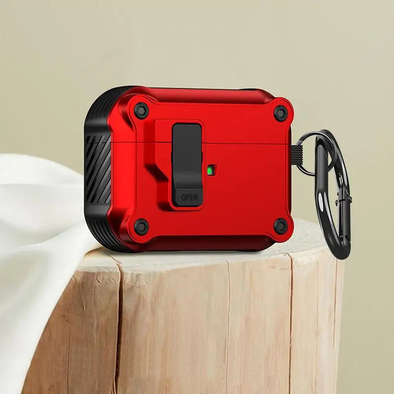 Security Lock Cover for AirPods Pro 3 2025 Case for AirPods Pro3 Pro 3rd Gen 2025 Cases Shockproof PC Headphone Fundas With Hook