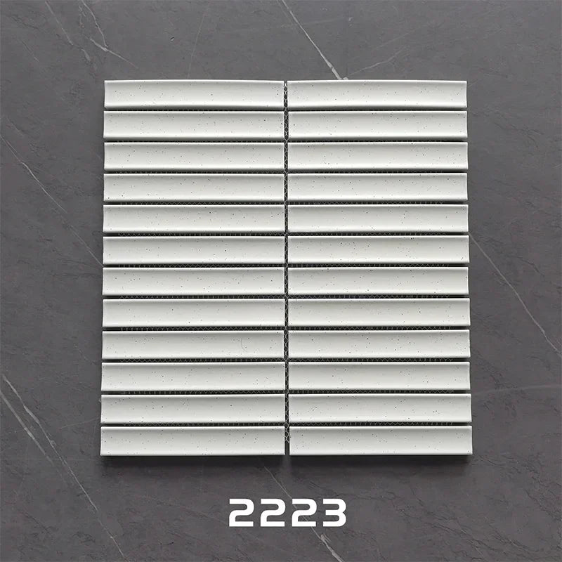 22x145 Long Concave Porcelain Mosaic Tiles for Bathroom Decoration