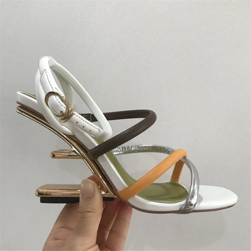 Gladiator Style Summer High Heel Sandals Size 42