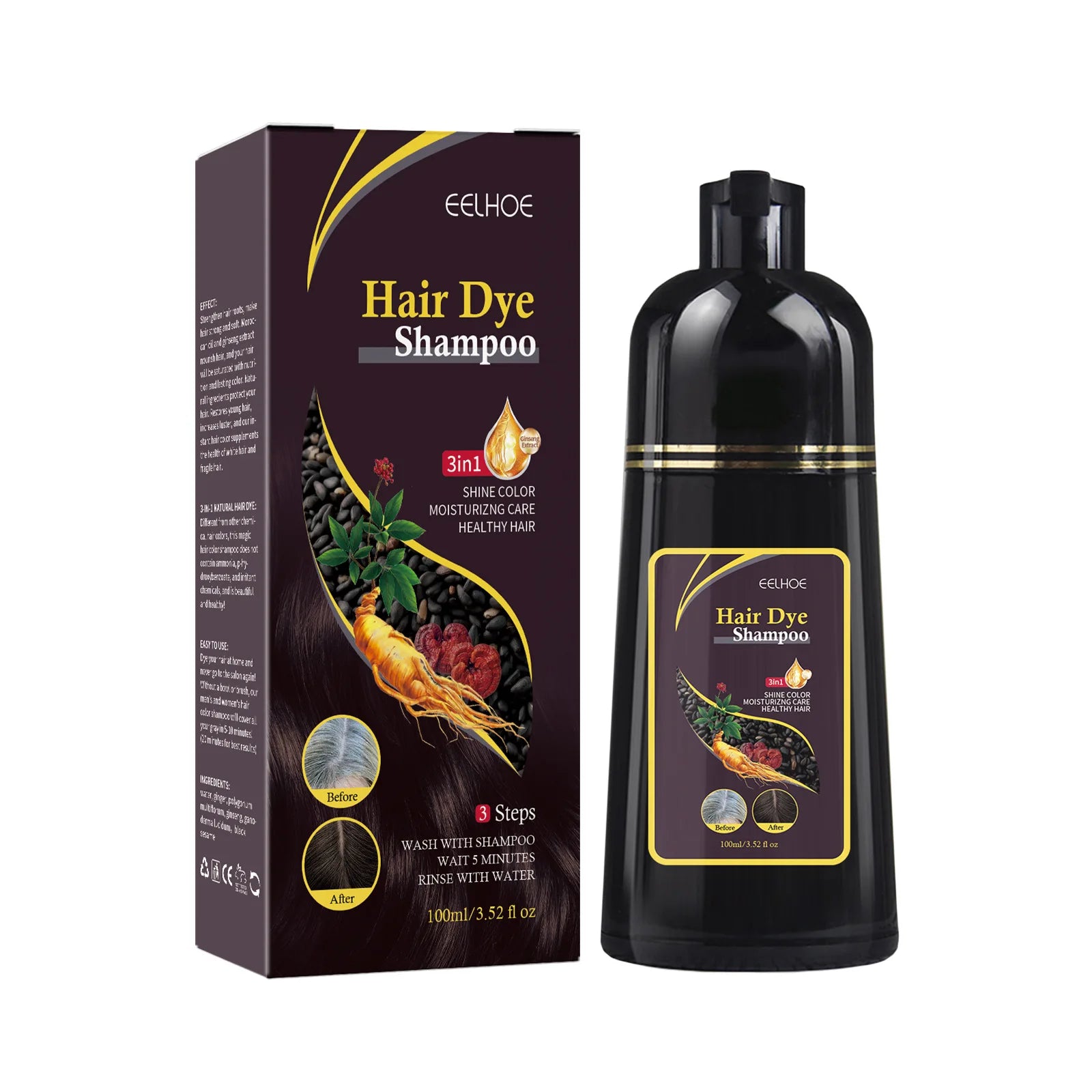 3in1 Black Hair Shampoo - Care &amp; Recovery 100ml