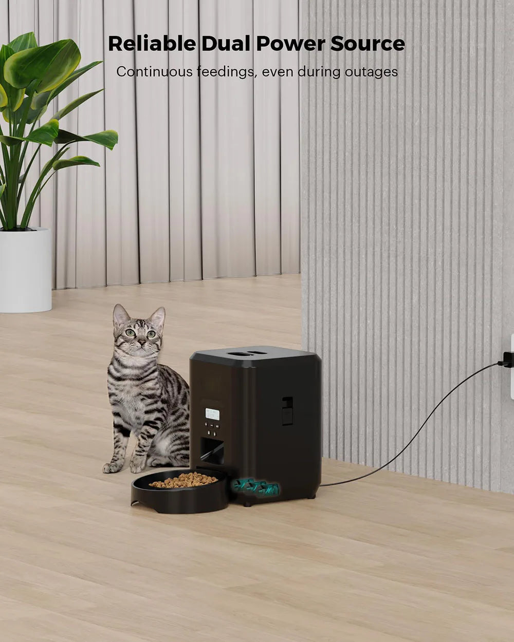 New 2L pet feeder, smart food dispenser for cats and dogs, regular and quantitative feeding of pets, scientific feeding supplies - Daisan Mart