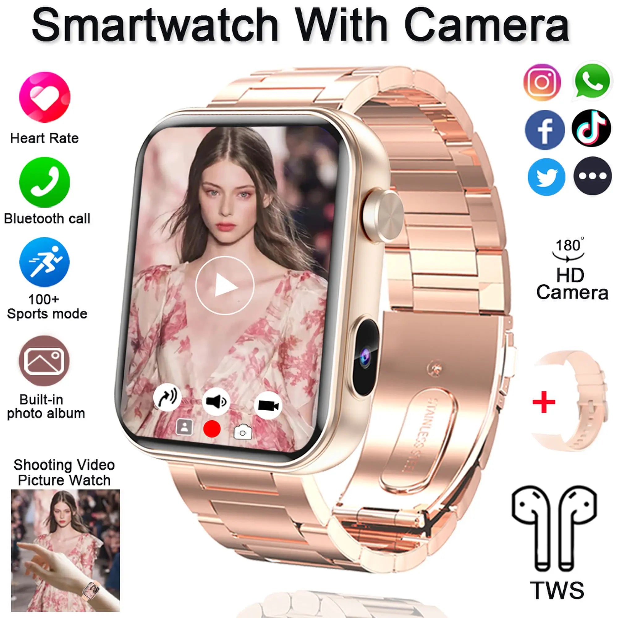 Smart Watch for Photography, Sports, Waterproof