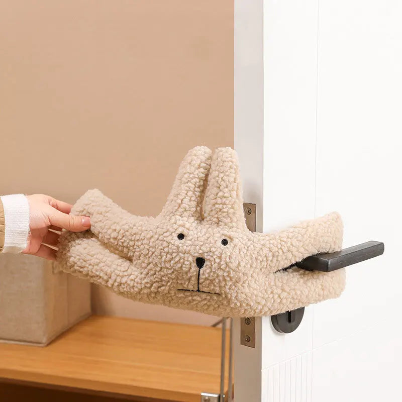 Little Bear Lamb Wool Soothing Toy Children's Anti Pinch Hand Door Stopper Baby Door Decoration Door Hanging