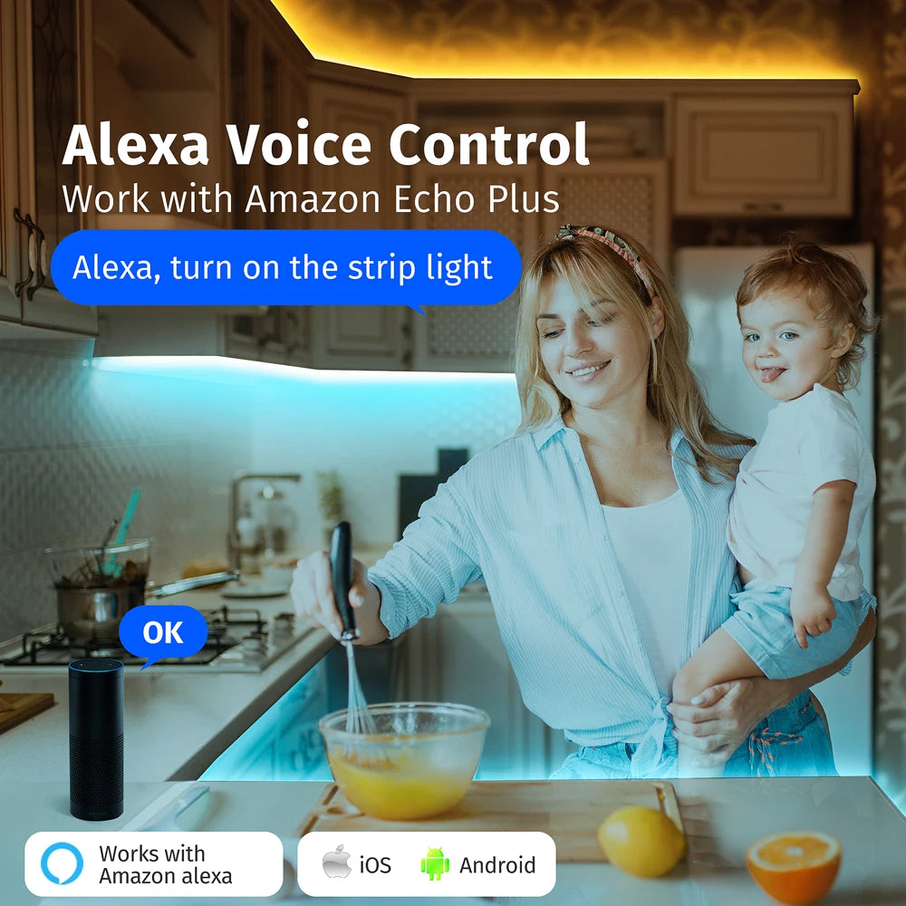 Zigbee 3.0 5IN1 LED Strip Light Smart Brightness Adjustment