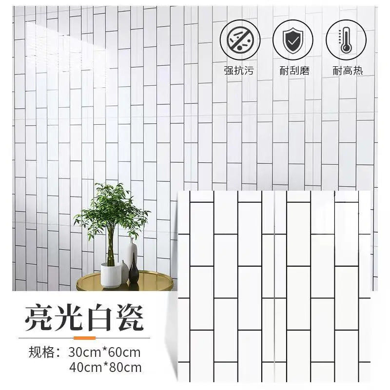 10/30PCS 30cmx60cm Bathroom Tile Waterproof Sticker Thick Self-adhesive Floor Sticker Marble PVC Indoor Wall Sticker