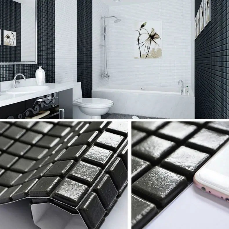 Mosaic Anti-collision Wall Sticker TV Background Decor Wallpaper Self-adhesive Living Room 3D Foam Soft Package Paste Waterproof