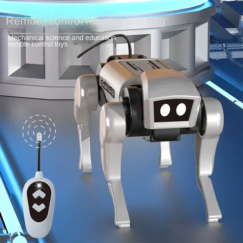 Rc Robot Children's Remote Control Mechanical Dog Toy Science Teaching Diy Assembling Model Electric Set Toys for Boys Kids Gift - Daisan Mart