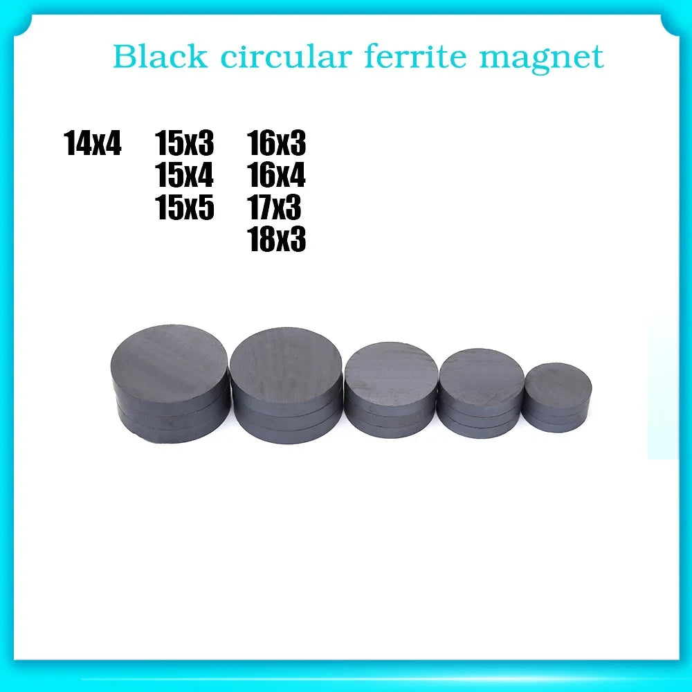 Nam Châm Đen Ferrite Tròn 14-20mm Dạy Học, Dán Tủ - Daisan Mart