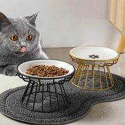 Elevated Ceramic Bowl for Convenient Eating and Drinking of Dogs and Cats
