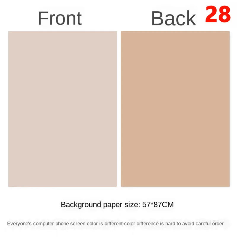 Photography Backdrops Wallpaper 57*87cm 2sides Solid Color Photo Background Props for Photo Studio Newborn Product Photographic - Daisan Mart