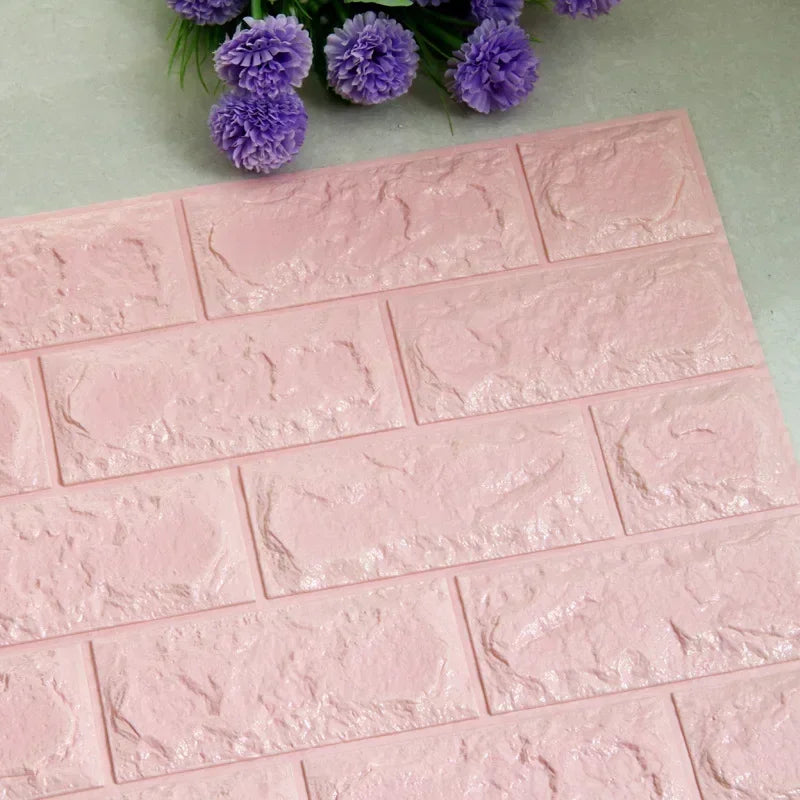Self-Adhesive Foam Wallpaper Sticker 3D Imitation Brick Wall Sticker for Living Room Bedroom Home Kitchen Bathroom Decoration