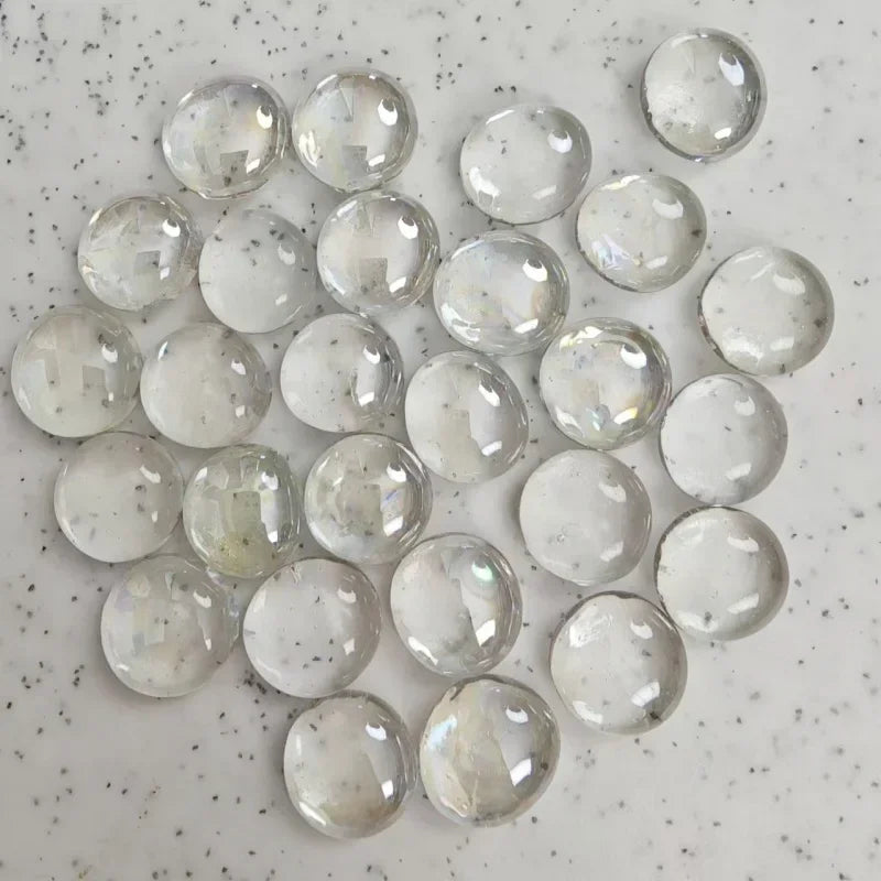 DIY Multicolored Round Glass Mosaic Beads 100g