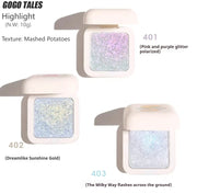 GOGOTALES Single Highlight Contour Pearl Chameleon Highgloss Brightening Longlasting Easy Repair Volume Flash Powder Face Makeup
