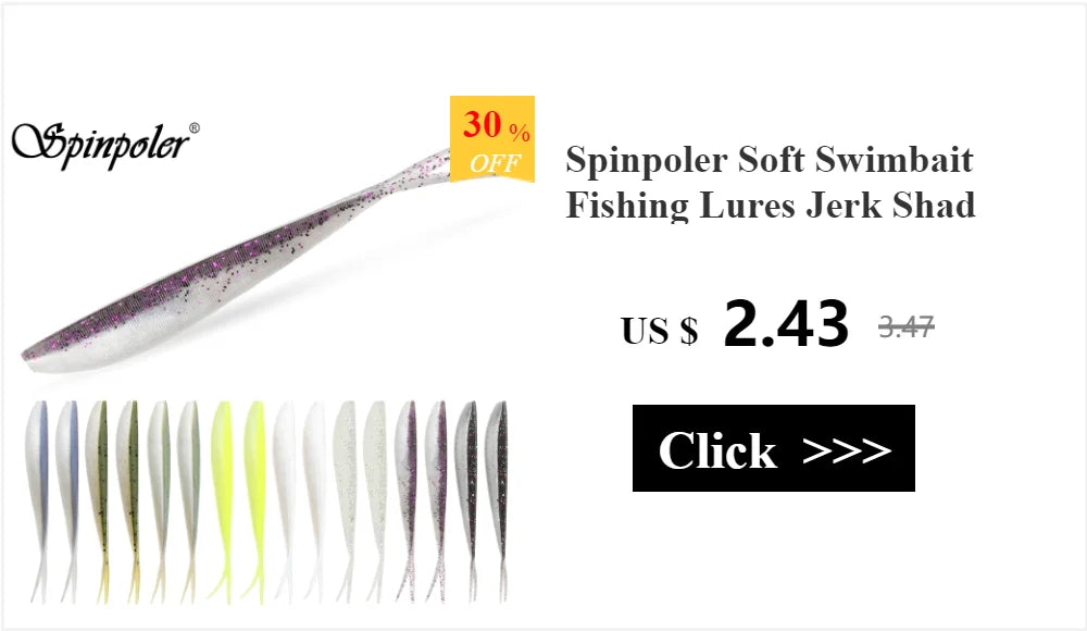 Spinpoler TPR Floating 5”Jerk Bait Shad Minnow Soft Fishing Lure 10x Tough Artificial Bait Split Tail Drop Shot Bass Pike Zander - Daisan Mart