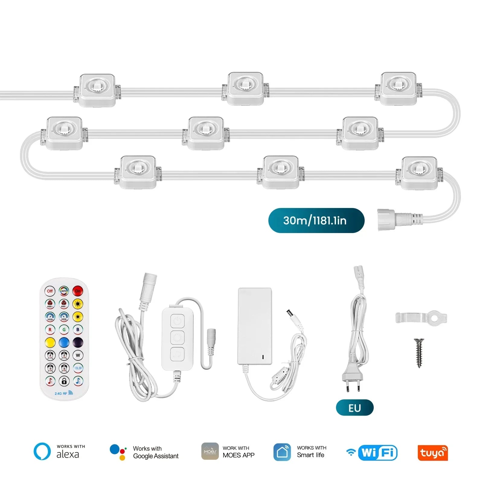 Đèn LED Thông Minh WiFi Ngoài Trời MOES Đổi Màu IP67