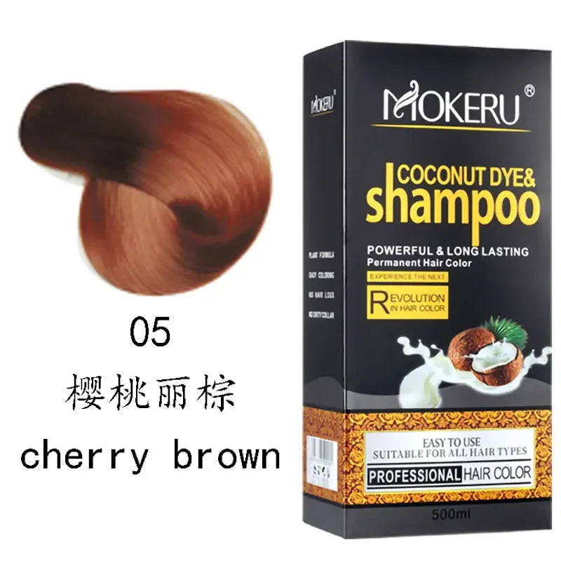 Mokeru Natural Black Hair Dye Shampoo Long Hair Care
