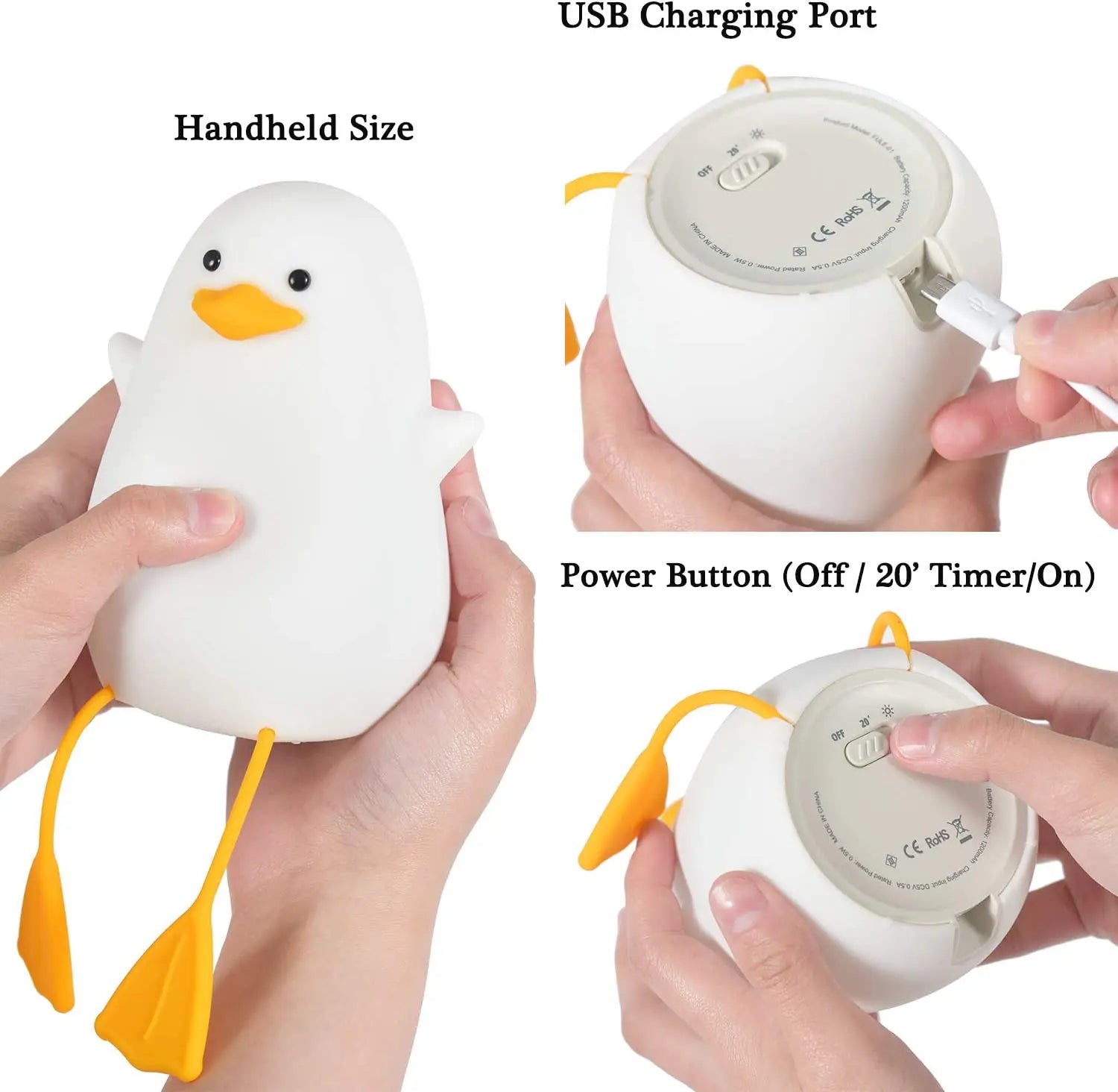 Đèn Ngủ LED Hình Thú Cảm Ứng Sạc USB Cho Bé Yêu - Daisan Mart
