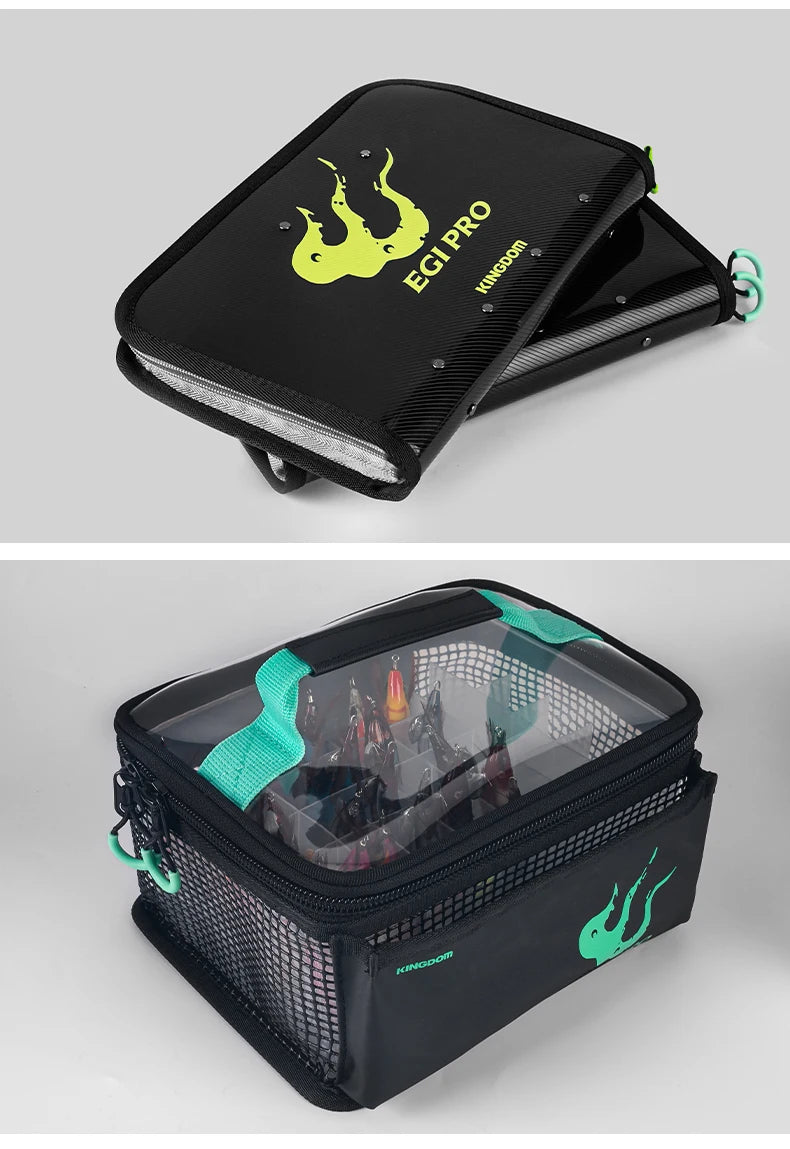 YOOFISH Fishing Bag Octopus Egi Bag Squid Jig Storage Box 6/12/40 Pcs Hard Lure Bag Freshwater Seawater Fishing Tackle Bag Box