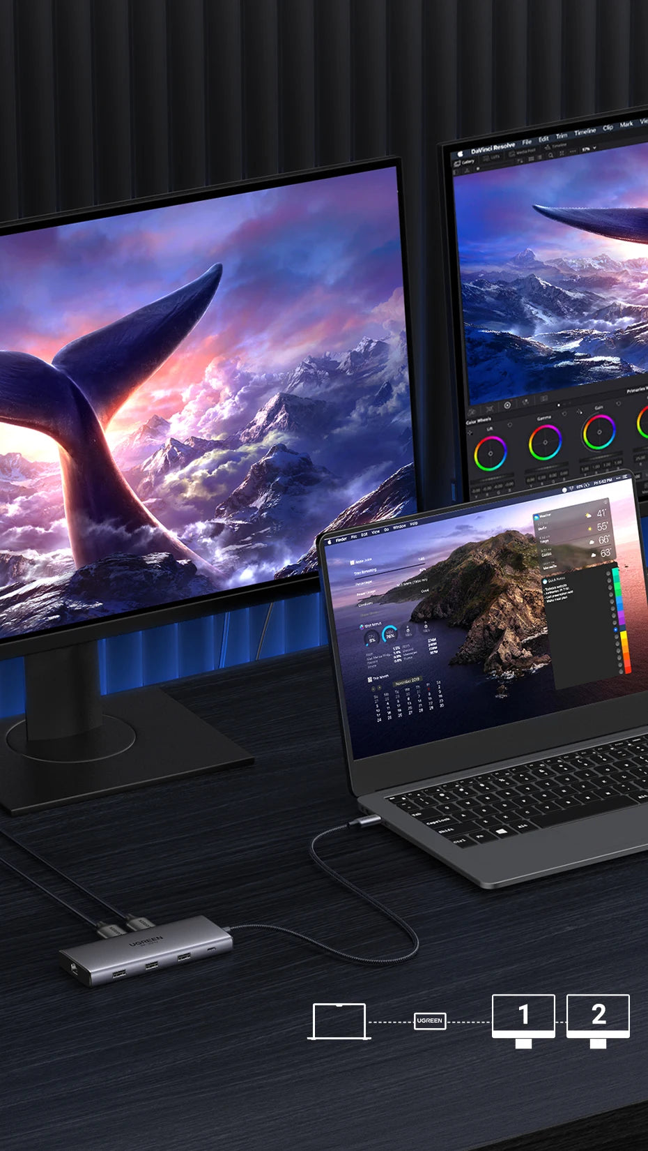 UGREEN HUB Đa Năng 10in1 USB-C 8K cho MacBook