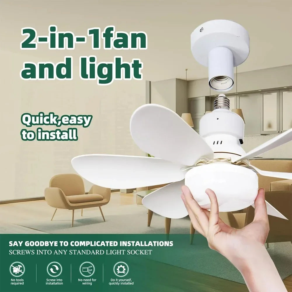 Quạt Trần Mỏng 52cm - Điều Khiển Từ Xa, Yên Tĩnh - Daisan Mart