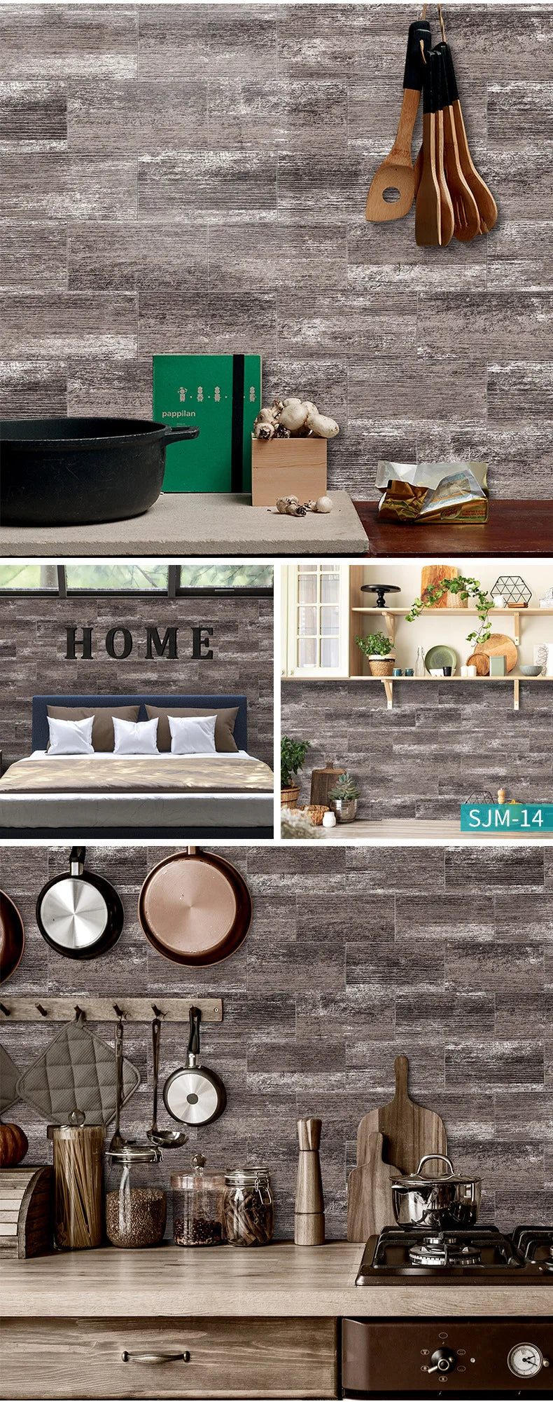 Waterproof Wall Panels - Removable Industrial Foam Decals, Moisture-Proof Matte PVC for Cafe Wall &amp; Commercial Space Decor