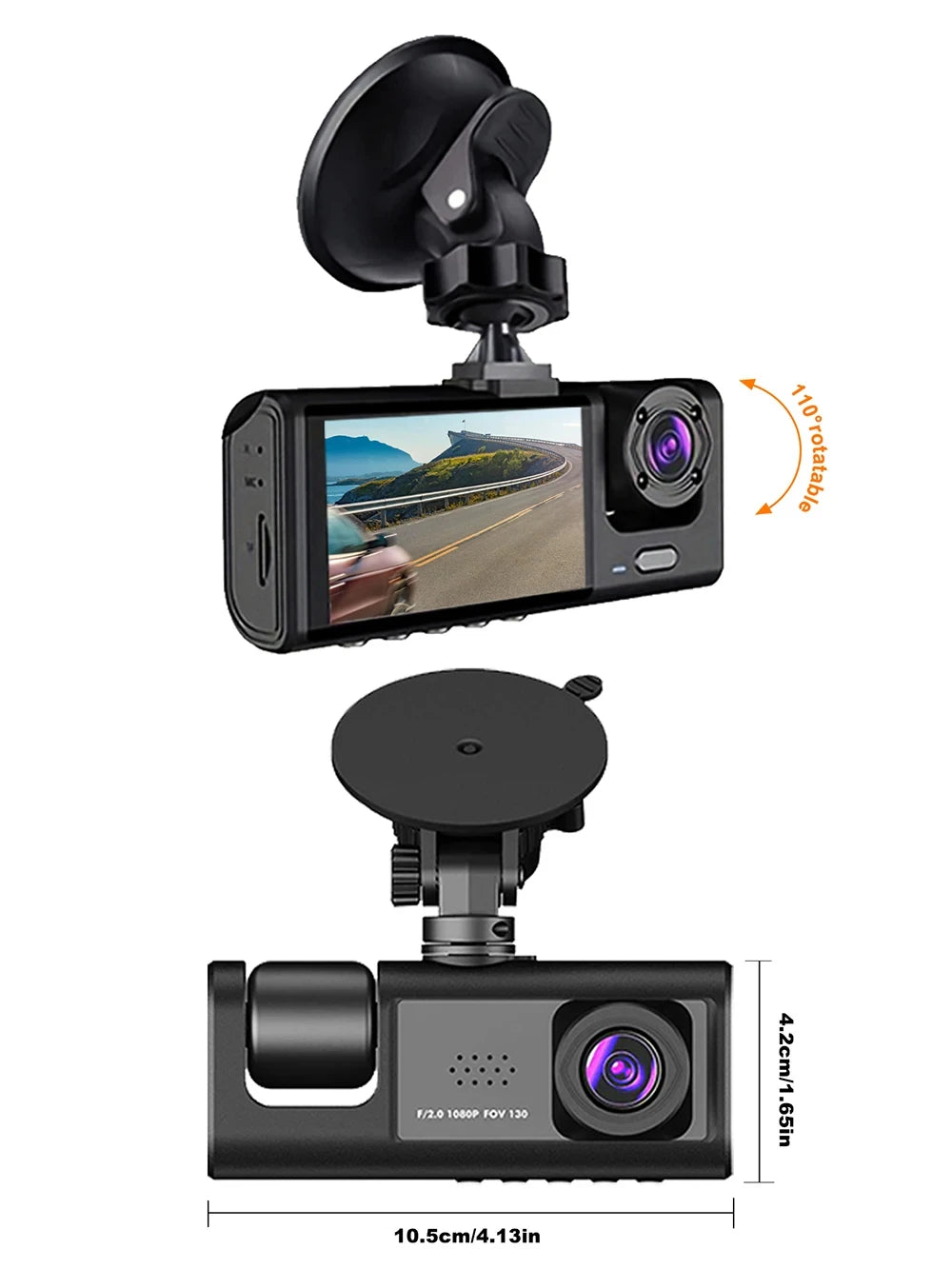 CamX3 - WIFI Car Dash Cam, 2/3 Lenses