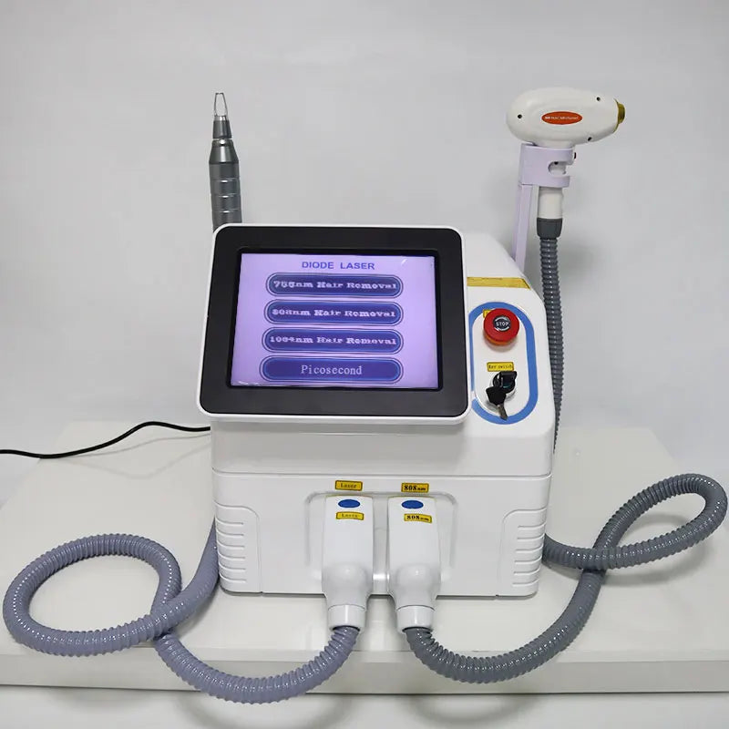 2025 Professional 2 in 1 Laser Hair Removal Machine Picosecond Q Switch ND YAG 1064NM Tattoo Removal 3 Waves Device