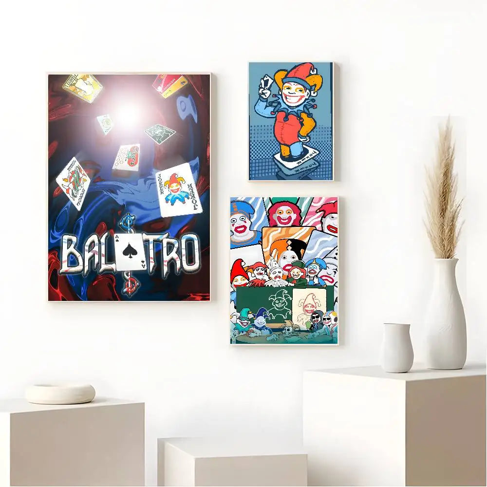B-Balatro Poster Self-adhesive Art Waterproof Paper Sticker Coffee House Bar Room Wall Decor