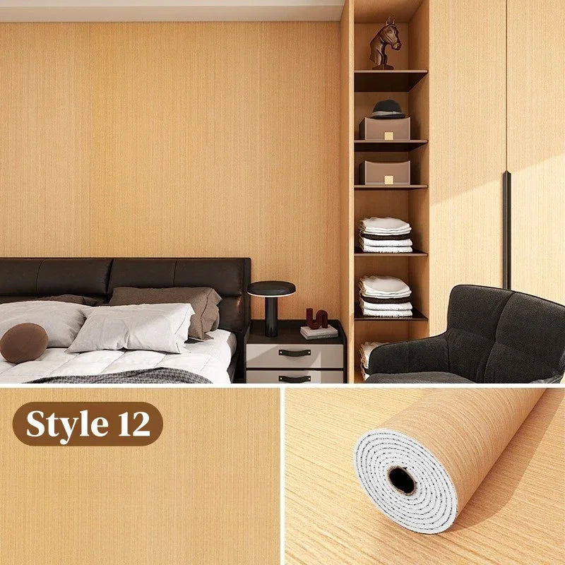 Max 40cmx10m Wood Grain Peel and Stick Thick Floor Tiles SXP Wallpaper Waterproof Vinyl Wood Flooring Mould Proof