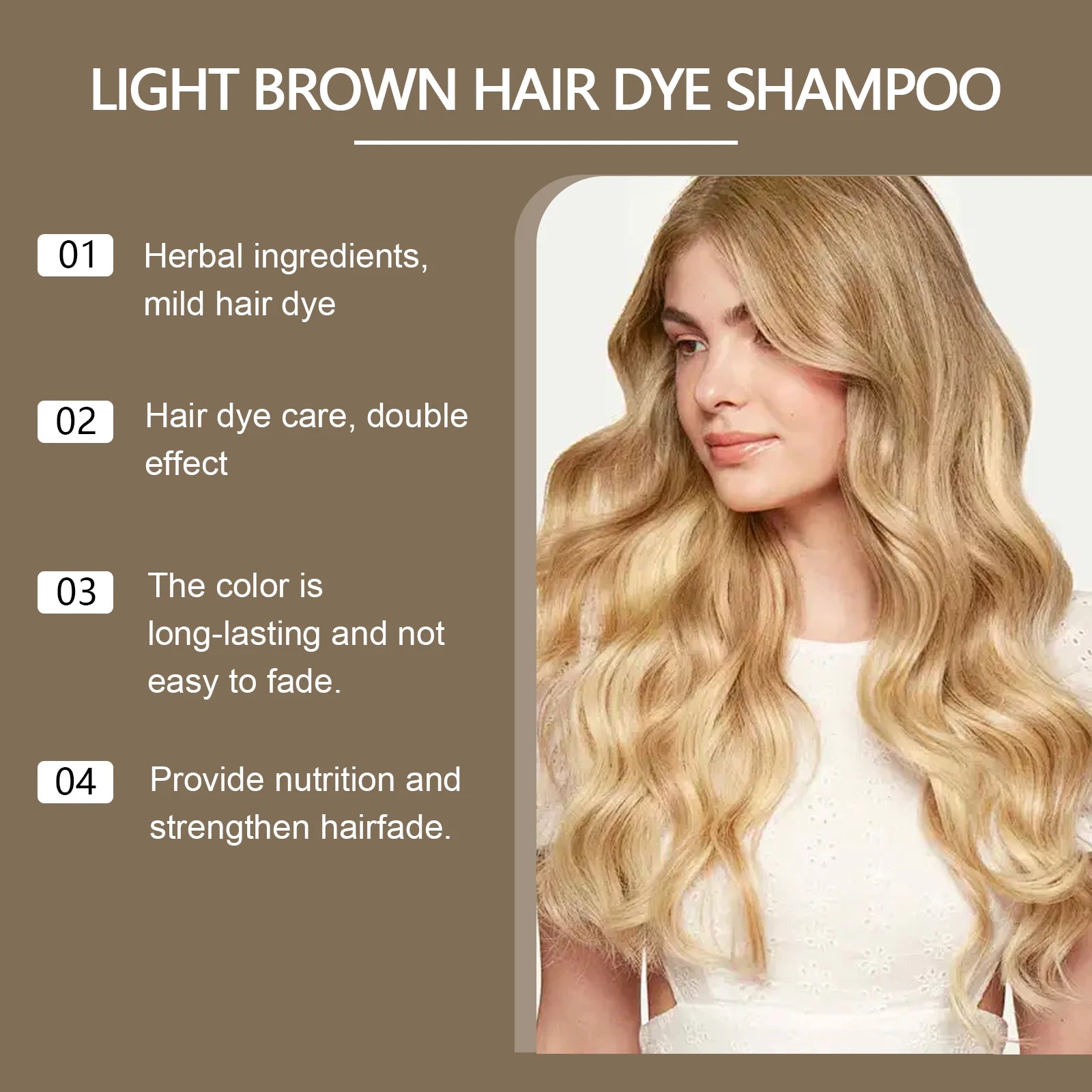 Dầu Gội Nhuộm Tóc Tự Nhiên Dưỡng Mượt Không Kích Ứng