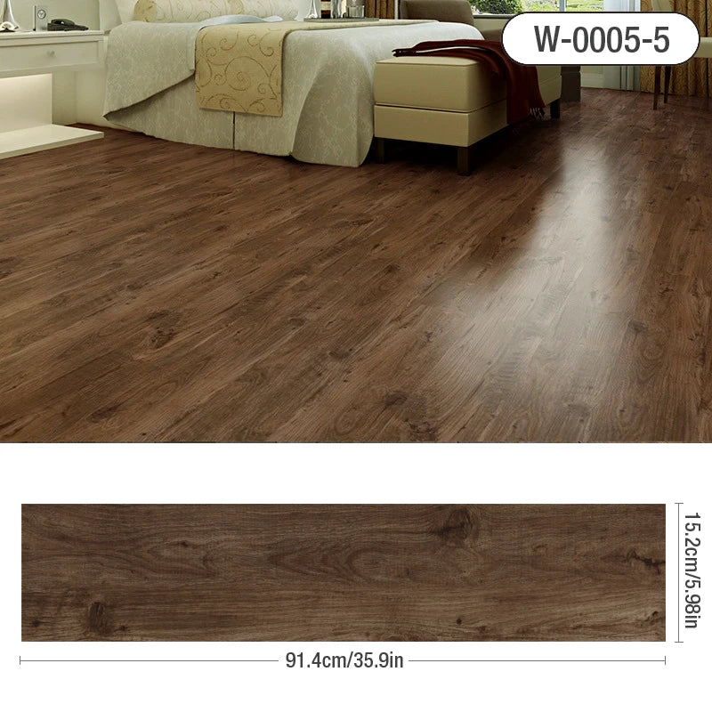 91x15cm 3D Self-adhesive floor sticker Thicken Wood Grain Floor Wallpaper 3d Wall Sticker Waterproof room wear-resistant sticker