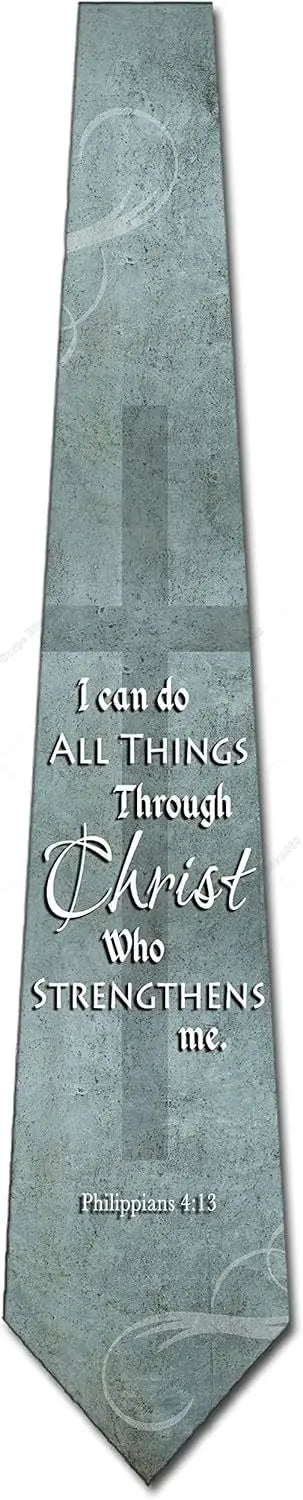 Cà vạt nam Cơ Đốc Philippians 4:13 – Three Rooker