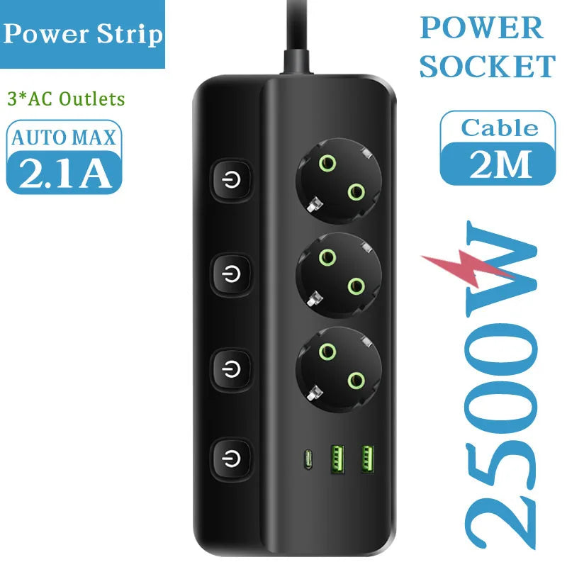 Ổ Cắm Thông Minh Độc Lập USB-C & EU Plug - Daisan Mart