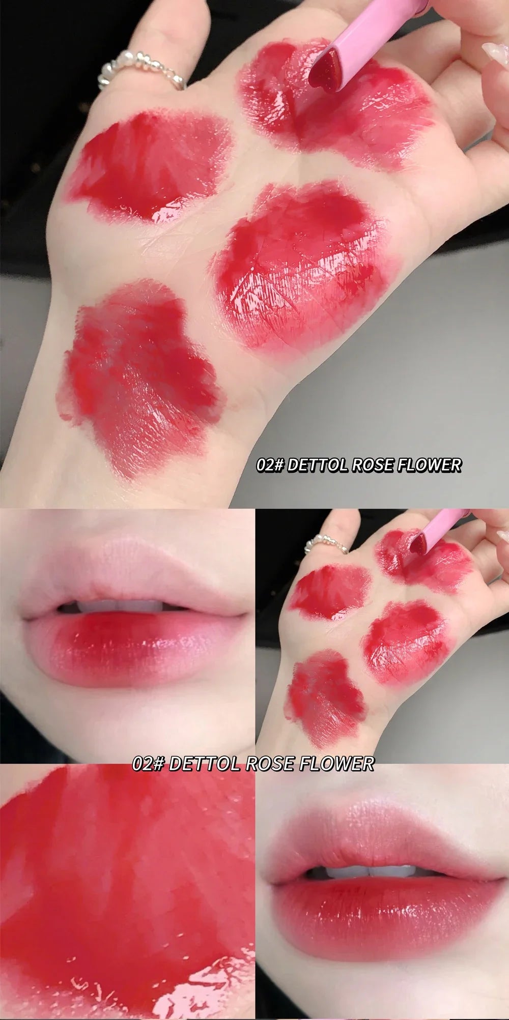 Son Thạch Dưỡng Ẩm Hình Tim Ánh Nước Pha Lê