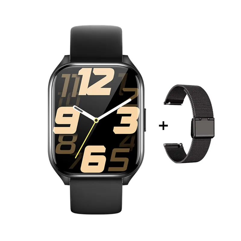 Women's Gold Smartwatch: Bluetooth Calling, Waterproof, Hebrew
