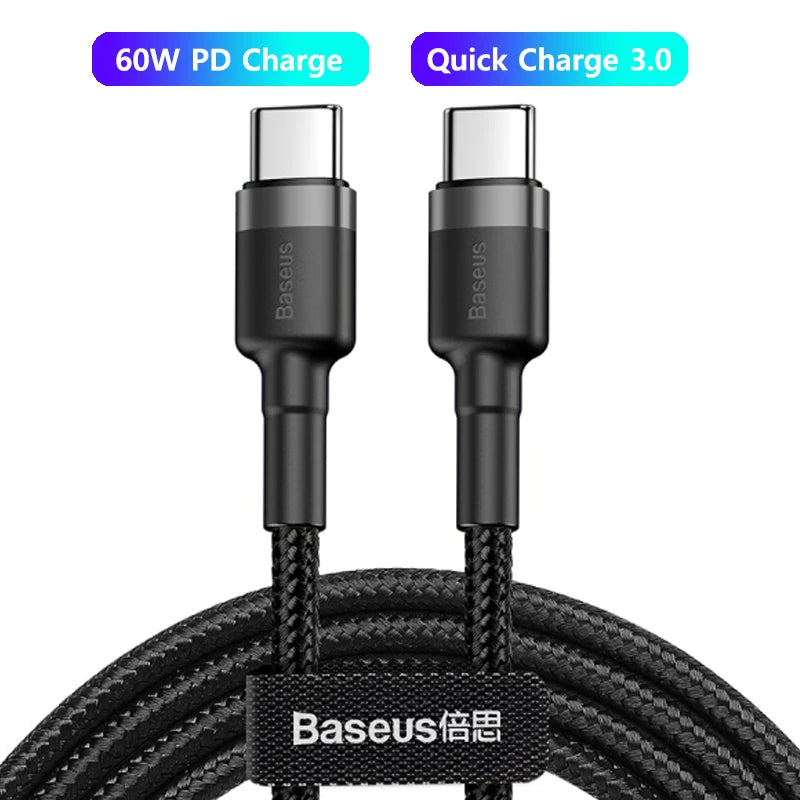 Cáp Sạc Nhanh Baseus 100W USB-C Cho iPhone & Macbook - Daisan Mart