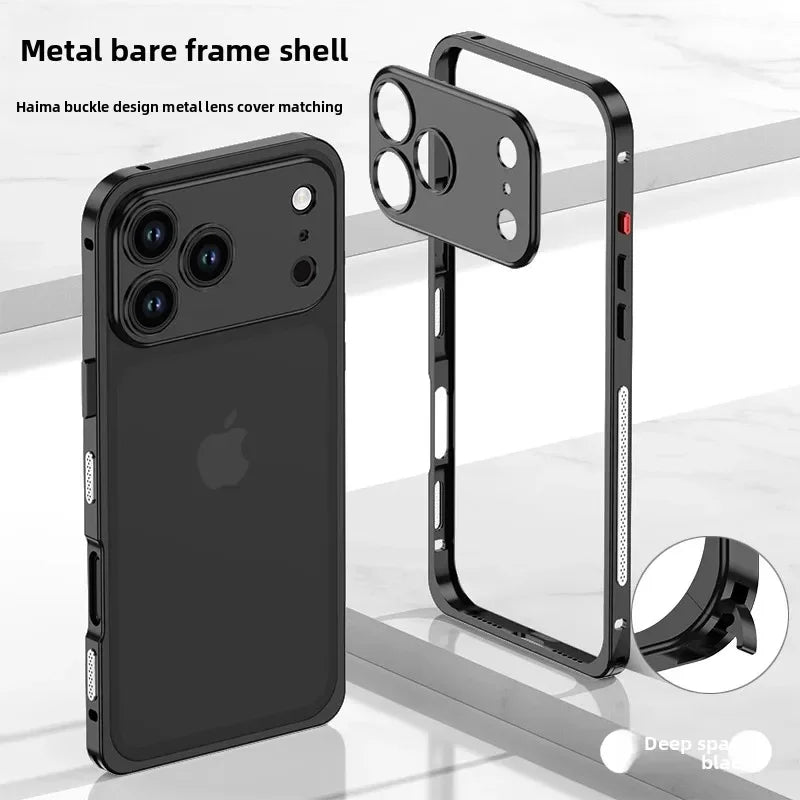 Aluminum alloy Metal Phone Case For iPhone 17 16 Pro Max 17Air Minimalist Support Wireless Charging Ultra-thin Protecitve Case - Daisan Mart