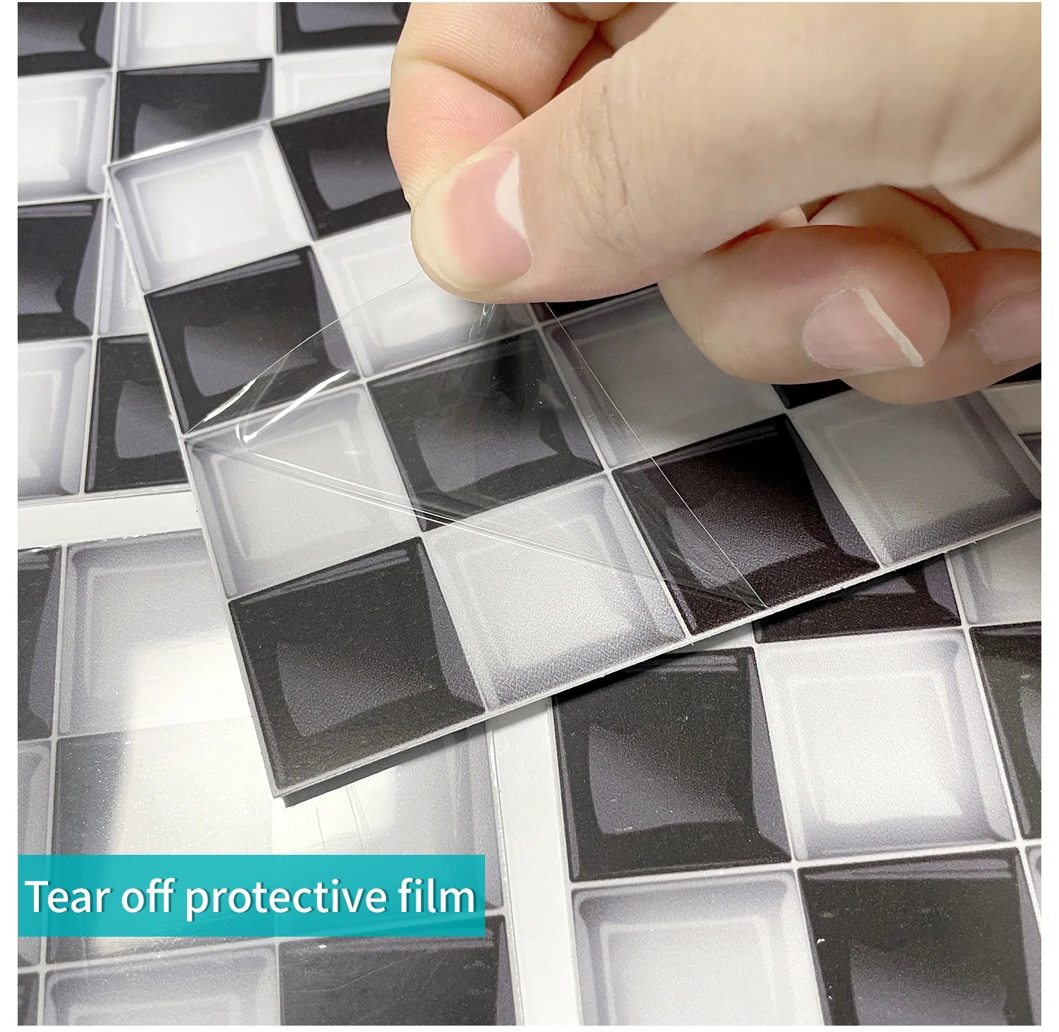 10 Waterproof Marble Mosaic Tile Stickers