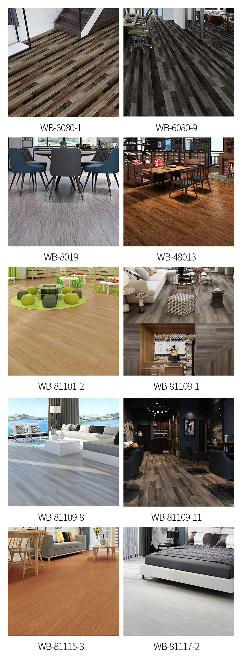 Self-Adhesive Wood Grain Floor Wallpaper Waterproof Wall Sticker Bedroom Living Room Toilet Kitchen Home Decor Floor Sticker