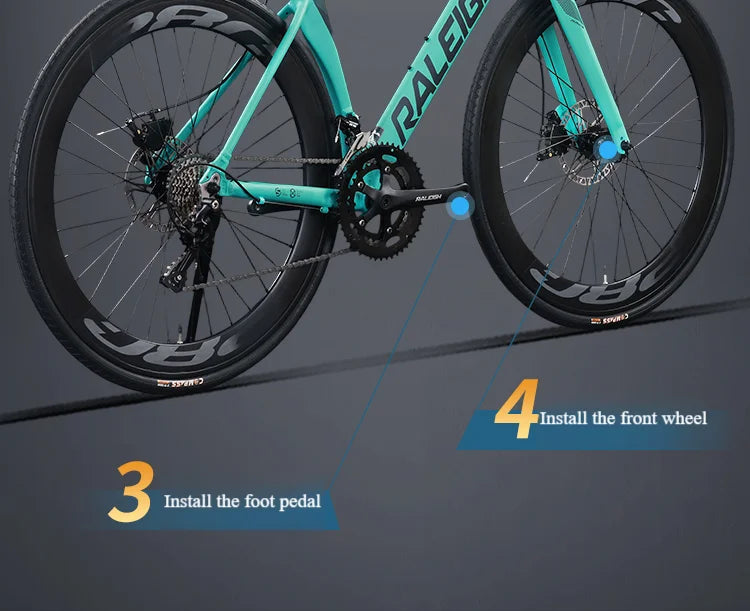 28C*60mm Road Bike 18 Speed ​​Line Pull Disc Brake Gravel Bike Quick Disassembly Lightweight Road Racing bicicleta Teenager Women