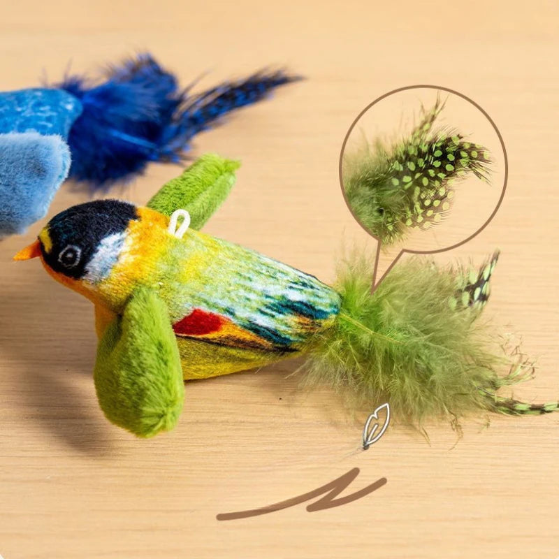 Interactive Bird Hanging Wall Toy That Makes Cats Sing and Play