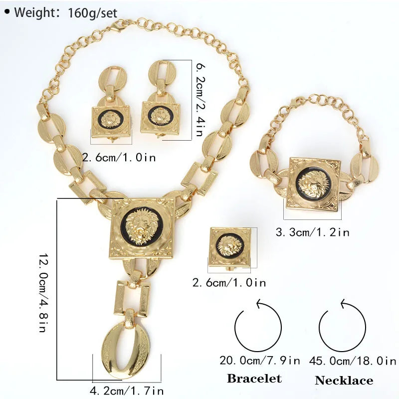 High Quality Gold Plated Jewelry Set African Wedding Dubai