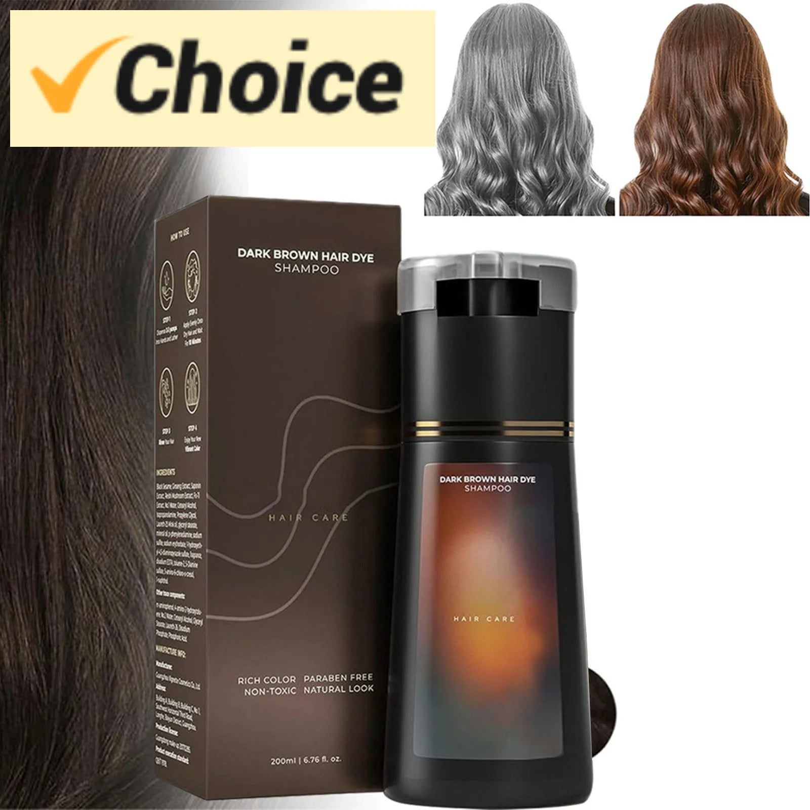 Dầu Gội Nhuộm Tóc Tự Nhiên Dành Cho Nam Nữ