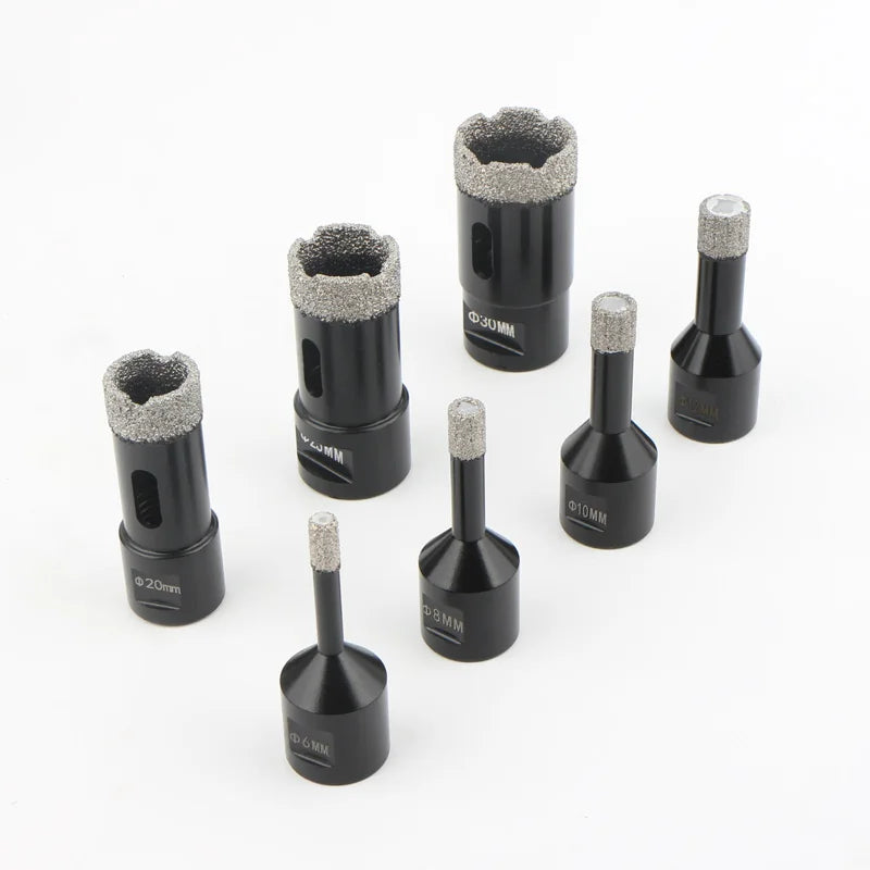 Brazed Dry Drill Bits M14 Thread Vacuum Brazed Diamond Dry Drilling Bits Hole Saw Ceramic Tile Granite Marble Hole Opener Tools