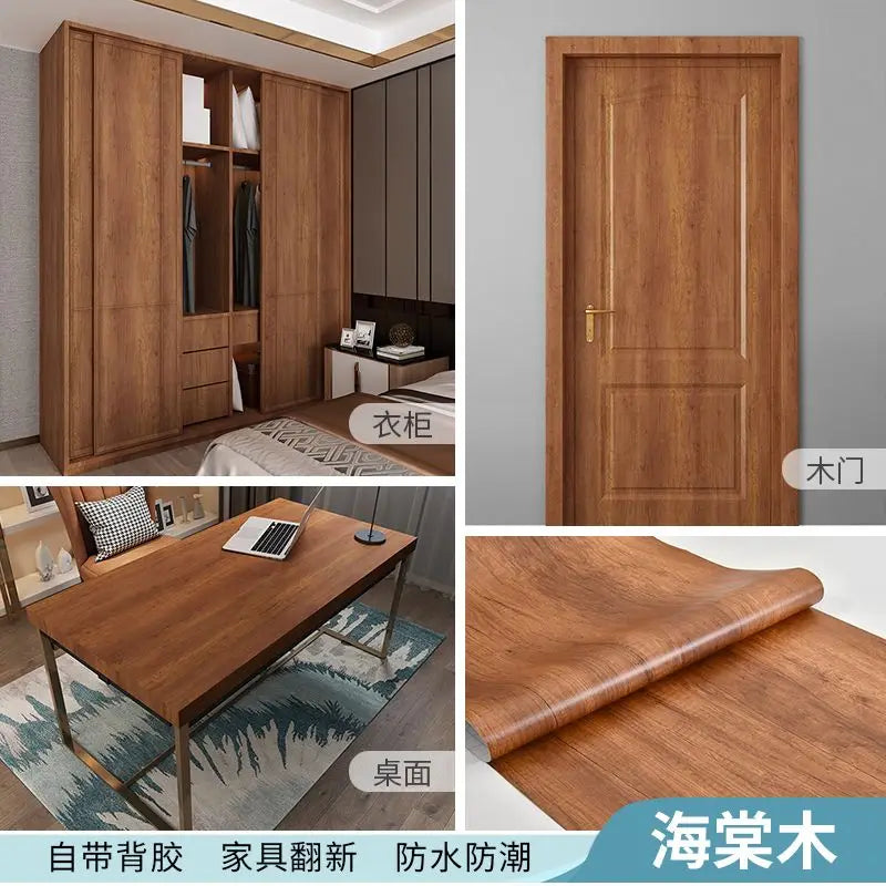 Giấy Dán Tường Vân Gỗ Chống Nước 10m Renovate Nội Thất