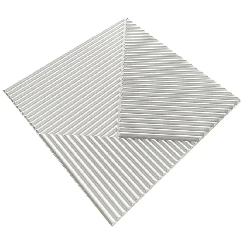 3D wall panel with glossy gold wood grain, waterproof, 50cm