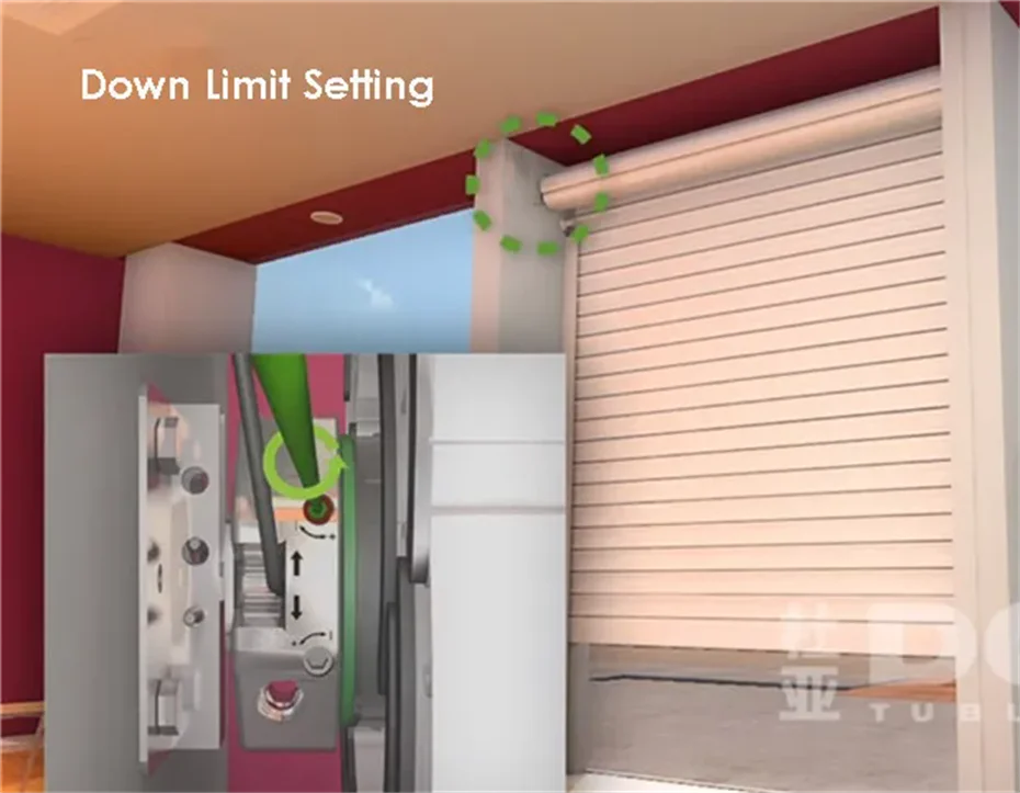 Dooya DM45RM tubular motor for rolling doors, automatic curtains