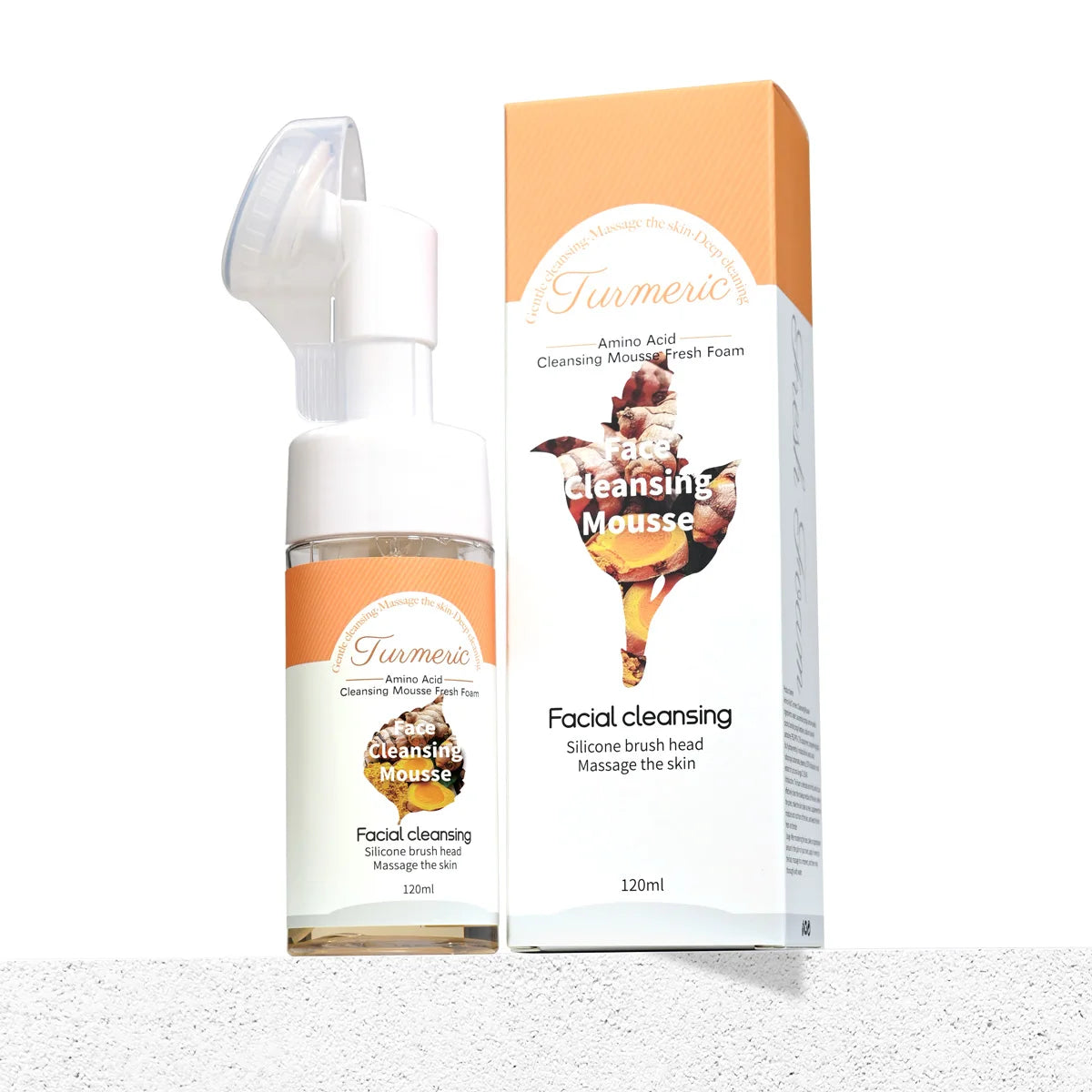 Turmeric Cleansing Mousse, Deep Cleansing, Turmeric Essence Brightens the Skin, Refreshing and Oil-Controlling Cleanser