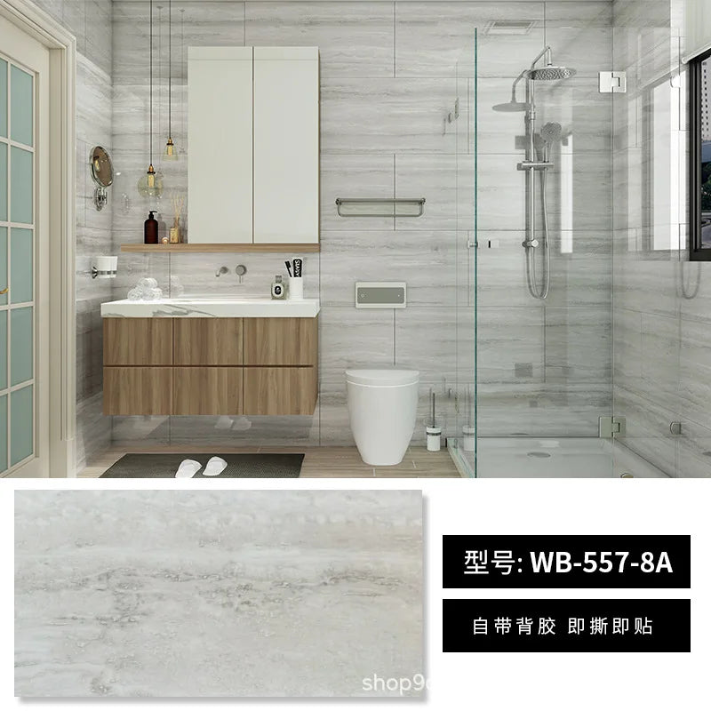 30X60CM SXP marble wood grain wall skirt entrance hall living room kitchen aluminum mold self-adhesive waterproof